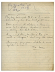 Hunter S. Thompson Autograph Letter Signed ''The Jew'' -- ''...am working fitfully on Great PR novel - The Rum Diary...Playboy bounced B.S. & it is now circulating for the booby prize...''